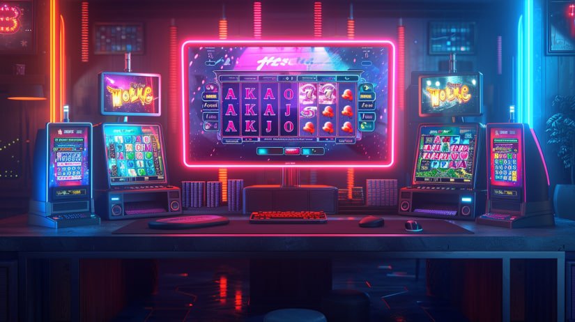 comparison of classic three-reel slot and modern video slot interface on mobile